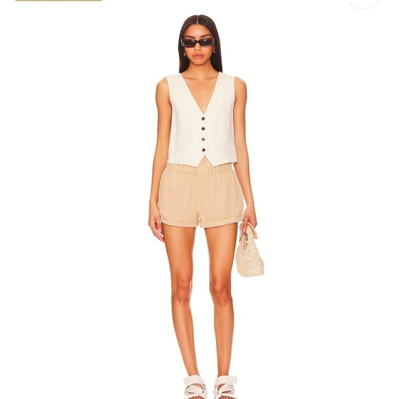 NWT Free People Solar Flare Baja Cotton Short in Warm Sand. Size Medium - Picture 4 of 9